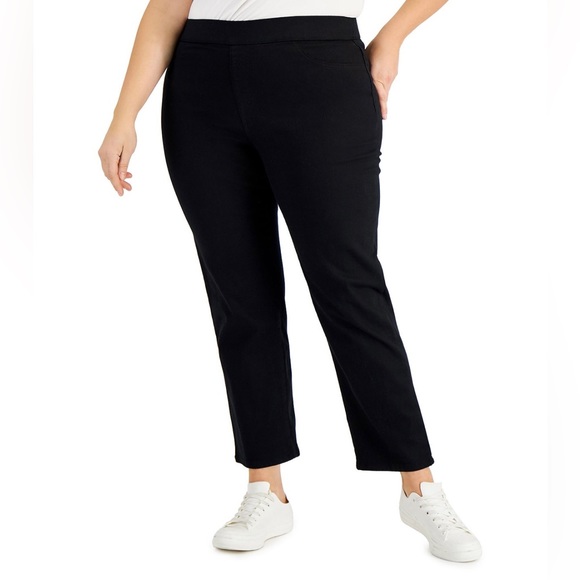 Karen Scott Denim - Karen Scott Pull-On Denim Pants